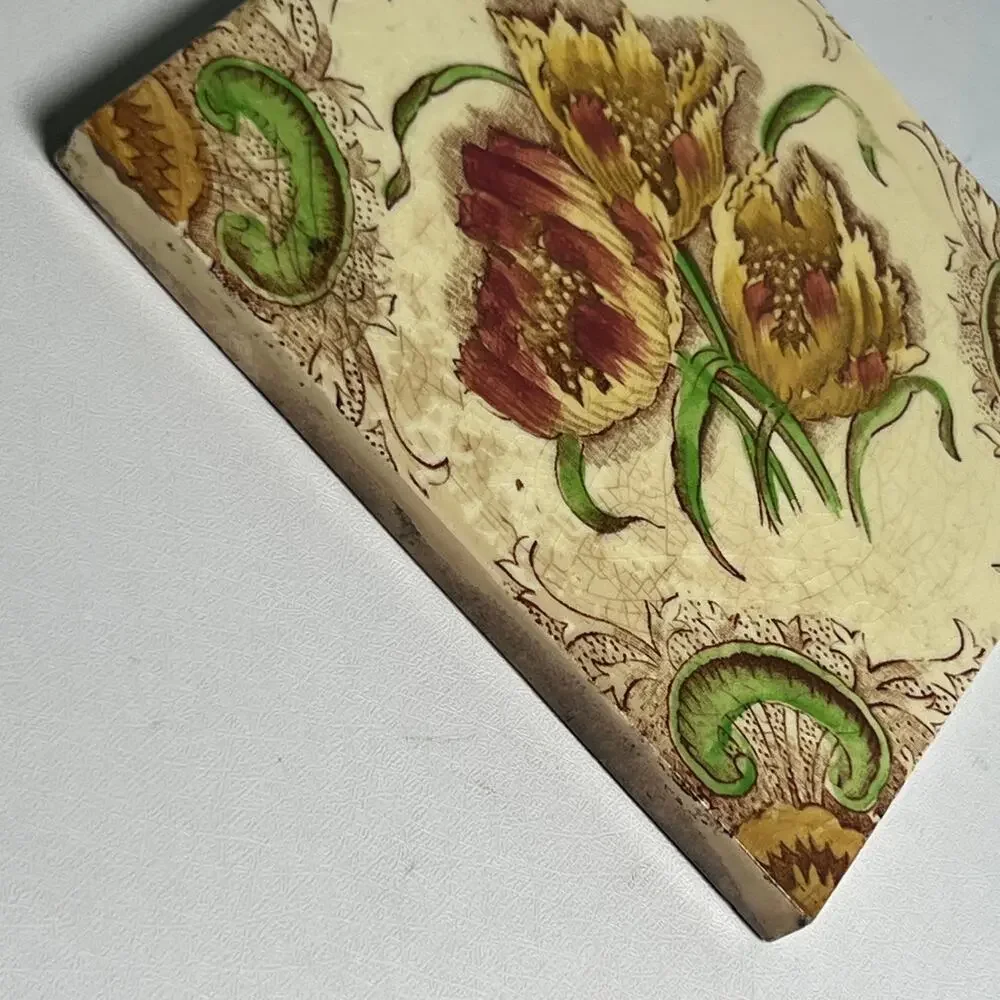 Antique Minton Hollins Tile Aesthetic Movement Victorian Transferware England
